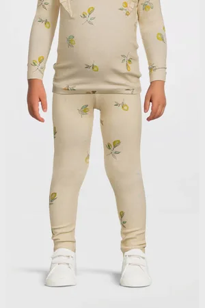 NAME IT MINI legging ecru Beige Meisjes Stretchkatoen Effen