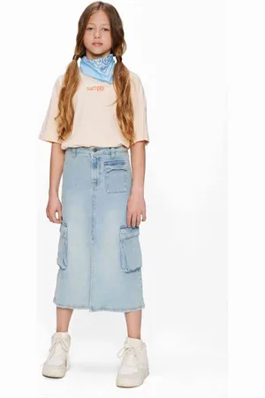 Retour Denim spijkerrok light blue denim Blauw Meisjes Stretchdenim
