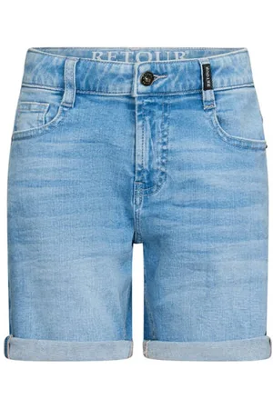 Retour Denim relaxed short Korte broek Blauw Jongens Stretchdenim