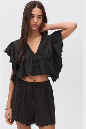 MANGO Casual short Korte broek Meisjes Katoen Effen