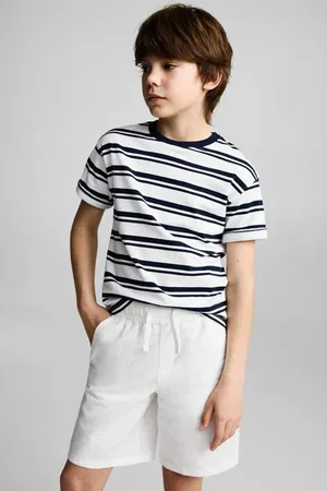 MANGO Linnen casual short Korte broek Effen