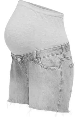 ONLY Denim regular high waist zwangerschaps short grey denim Korte broek Grijs