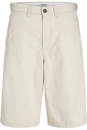 JACK & JONES JUNIOR loose casual short ecru Korte broek Beige Jongens Polyester