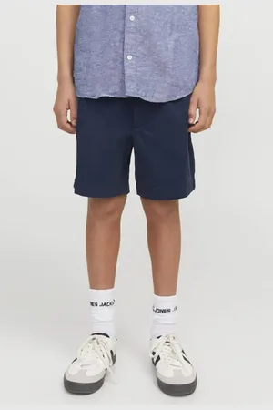 JACK & JONES JUNIOR relaxed casual short donkerblauw Korte broek Jongens Stretchkatoen