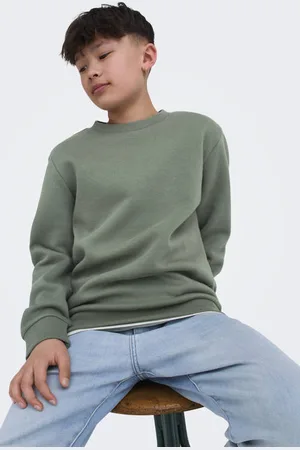 Only & Sons JUNIOR sweater grijs Effen