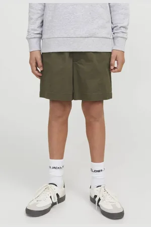 JACK & JONES JUNIOR relaxed casual short olijfgroen Korte broek Jongens Stretchkatoen