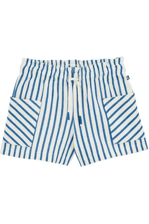 WE Fashion Straight casual short blauw Korte broek Meisjes Katoen Streep