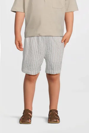 NAME IT MINI casual short zand/ecru Korte broek Grijs Jongens Katoen Effen