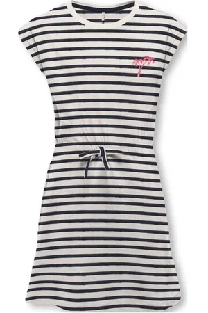 ONLY KIDS GIRL zomerjurk wit Meisjes Katoen Ronde hals Effen