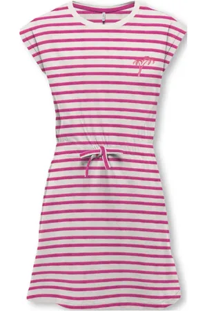 ONLY KIDS GIRL zomerjurk wit Meisjes Katoen Ronde hals Effen