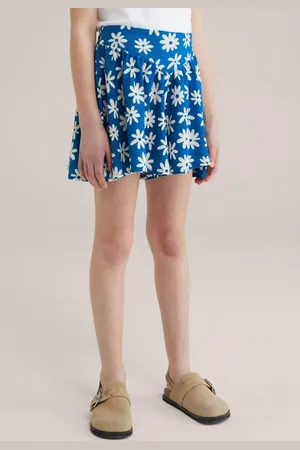 WE Fashion Loose casual short blauw Korte broek Meisjes Polyester All over print