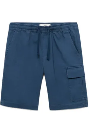 MANGO Casual short donkerblauw Korte broek Jongens Katoen Effen