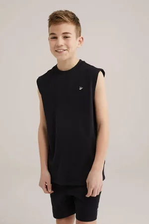 WE Fashion Singlet Jongens Katoen Ronde hals Effen