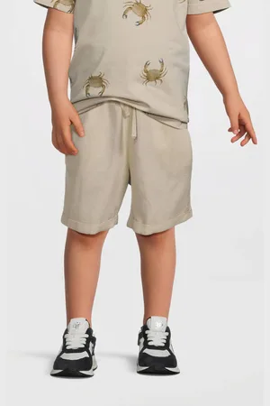 NAME IT MINI casual short ecru Korte broek Wit Jongens Viscose Effen