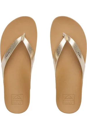 Reef Cushion Bounce Court teenslippers Wit Dames Imitatieleer