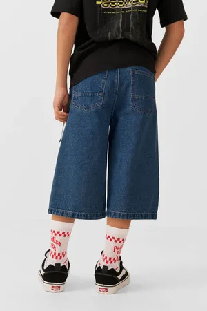 CoolCat Oversized skater short Justin Korte broek Jongens Denim Effen
