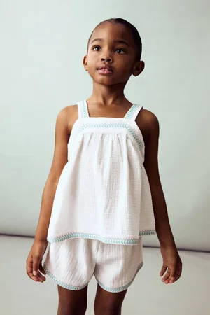 MANGO Casual short wit Korte broek Meisjes Katoen Meerkleurig
