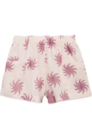 MANGO Casual short lichtroze Korte broek Meisjes Katoen All over print