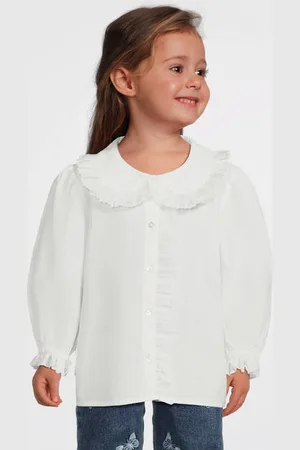 NAME IT MINI blouse Meisjes Katoen Klassieke kraag Effen
