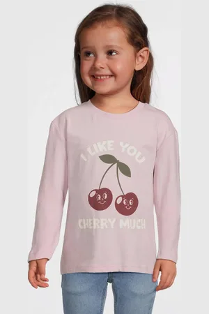 NAME IT MINI longsleeve Meisjes Stretchkatoen Ronde hals Printopdruk