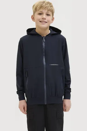 JACK & JONES JUNIOR jack Jas Jongens Nylon Capuchon Effen