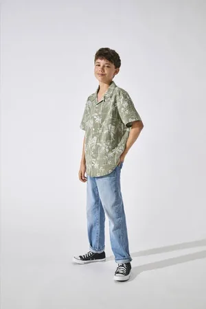 Only & Sons JUNIOR overhemd groen Jongens Katoen Klassieke kraag All over print