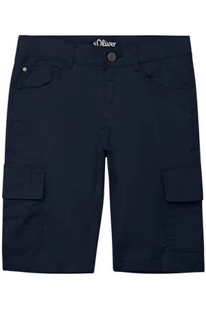 QS by s.Oliver Chino short donkerblauw Korte broek Jongens Katoen Effen