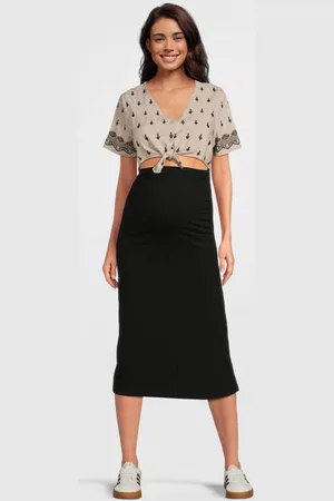 ONLY Zwangerschaps blousetop ecru Wit Dames Modal V