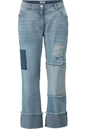 Angel of Style Jeans met patches Blue bleached