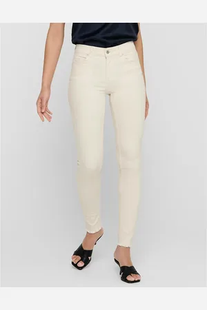ONLY Slim jeans, franjes onderaan