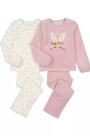 La Redoute Meisjes Pyjama's - Set van 2 pyjama's in fluweel, konijn motief