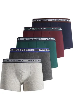JACK & JONES Set van 5 effen boxershorts