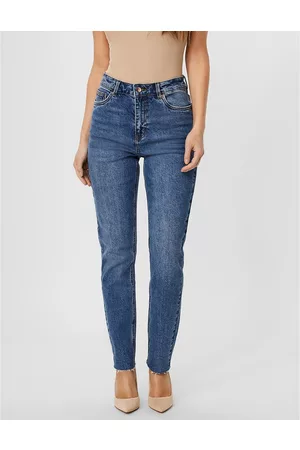 VERO MODA Dames Jeans - Rechte jeans, hoge taille