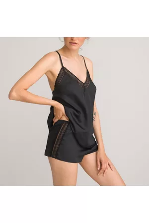 La Redoute Dames Boxers - Pyjashort in satijn, biesjes in kant