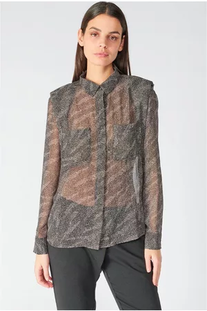 Le Temps des Cerises Losse blouse met zebra motief