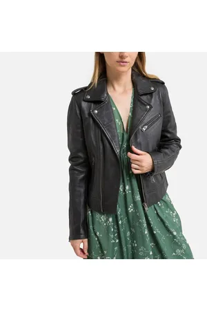 Oakwood Kort, asymmetrisch jasje in leer Boogie