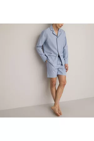 La Redoute Heren Lange mouw - Pyjashort shirt met lange mouwen chambray