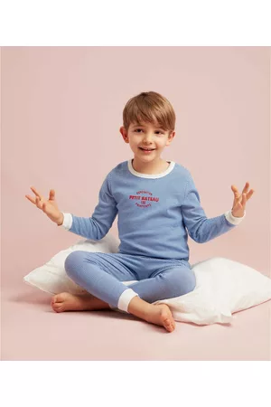 Petit Bateau Jongens Badjassen - Pyjama in milleraiesprint