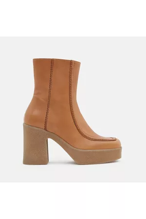 Minelli Dames Enkellaarzen - Bottines in leer Lyza, crêpe zool