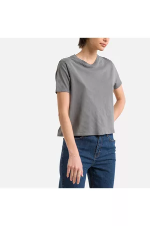 American Vintage Dames Korte mouw - T-shirt in melêe met ronde hals en korte mouwen Bozy