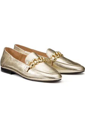 La Redoute Leren loafers met ketting