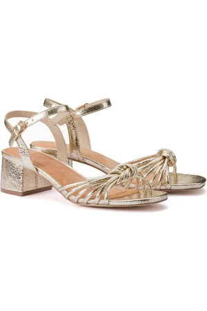 La Redoute Metallic sandalen met smalle bandjes en hak