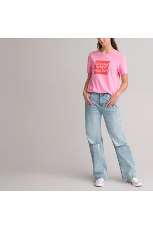 La Redoute Meisjes Wijde Jeans - Wijde jeans, gescheurde knieën