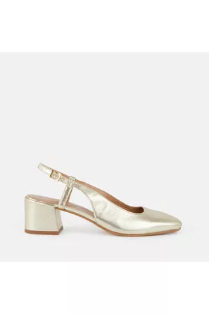 Minelli Dames Pumps - Pumps in leer, brede hak.