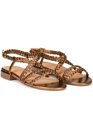 La Redoute Gevlochten sandalen met platte hak