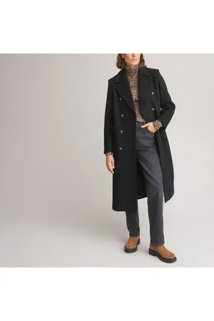 La Redoute Lange caban met dubbele knoopsluiting, wolmix