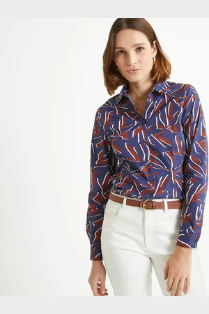 ANNE WEYBURN Hemd met geometrische print, lange mouwen