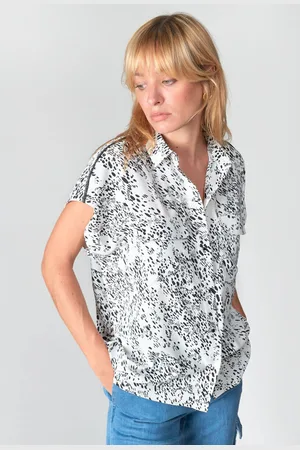 Le Temps des Cerises Bedrukte blouse, korte mouwen
