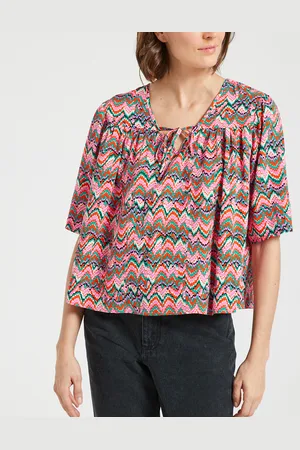 Freeman T Porter Bedrukte blouse met V-hals