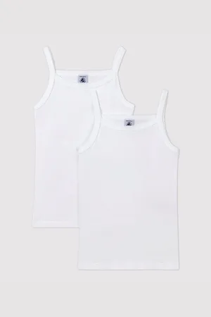 Petit Bateau Set van 2 onderhemdjes met spaghettibandjes